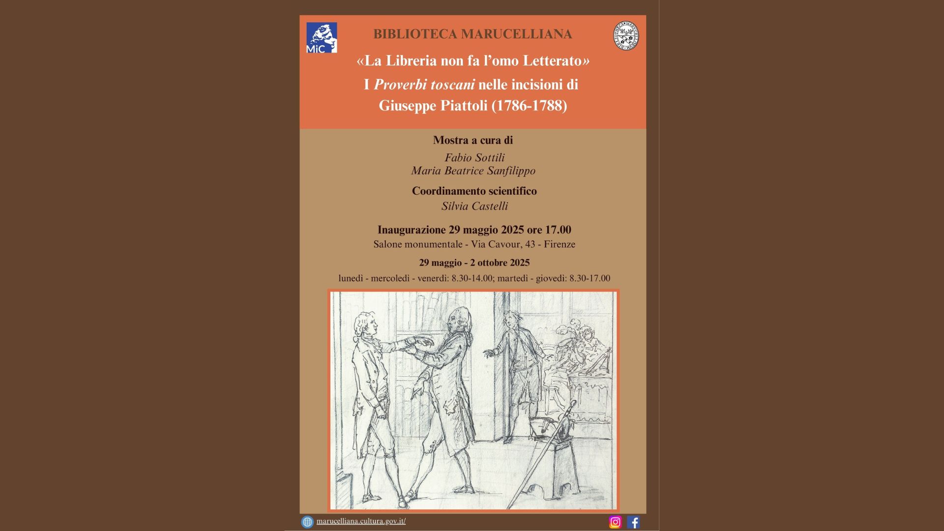 Mostra «LA LIBRERIA NON FA L’OMO LETTERATO». I Proverbi toscani nelle incisioni di Giuseppe Piattoli